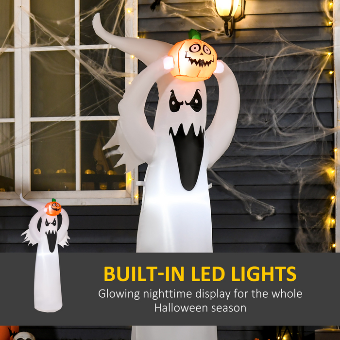 6 FT Inflatable Halloween Ghost & Pumpkin – 1.8 m LED Floating Outdoor Decoration - Samanta Factory