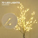 Pre-Lit Birch Tree – 120cm LED Warm White Decorative Light - Samanta Factory