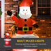 Inflatable Santa Chimney Decoration – Light-Up Outdoor Display - Samanta Factory