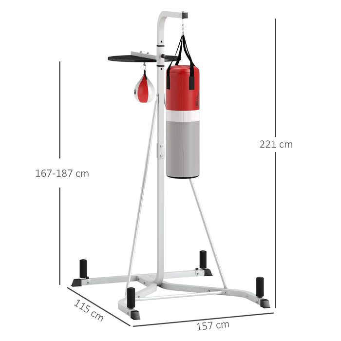 Freestanding Punching Bag & Sandbag Station – Adjustable Duo Training Stand with Pump - Samanta Factory