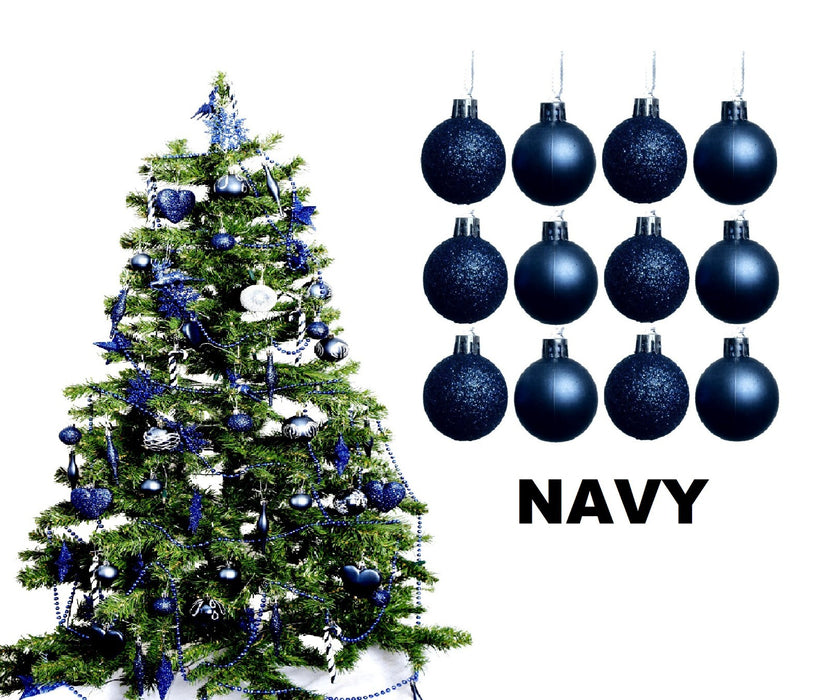 12Pc Christmas Tree Baubles, Tree Decorations, Xmas Bauble Decorations/Or