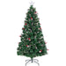 150/180CM Artificial Christmas Tree with 8 Lighting Modes and Optical Fibers