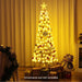 Slim pencil Christmas tree with multi-colour LED lights, treetop star, and fibre optics
