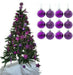 12Pc Christmas Tree Baubles, Tree Decorations, Xmas Bauble Decorations/Or
