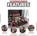 Xmas Duvet Quilt Cover Pillowcase Soft Reversible Printed Bedding Set All Size