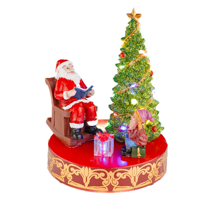 Christmas LED Santa Decoration Light up Xmas Ornament Sitting Figure Home Decor