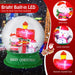 126 Cm Christmas Light up Crystal Ball Santa Snow Globe