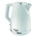Fast-boil cordless electric kettle with fluted gloss finish and precise pour spout

