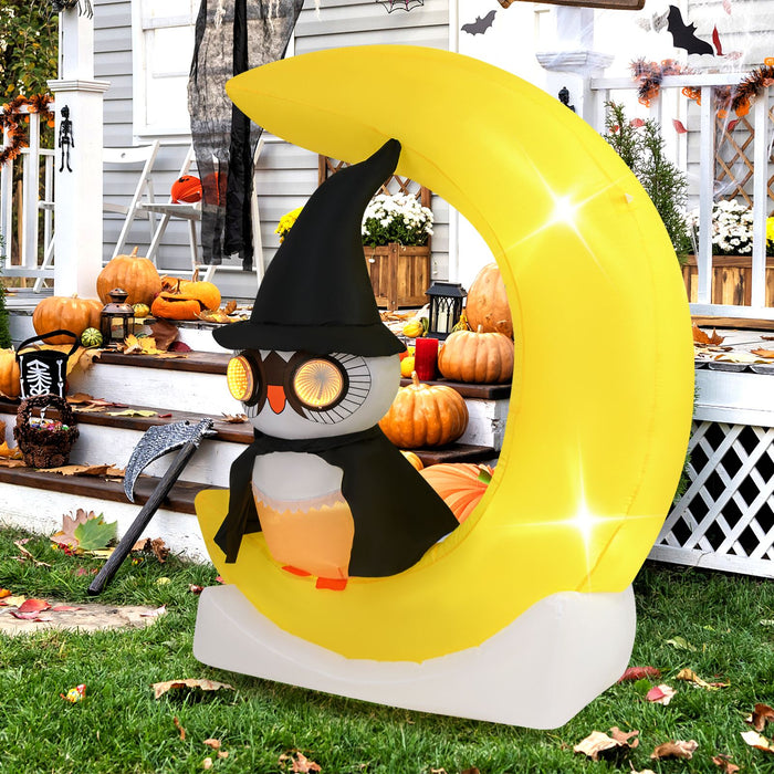Outdoor Inflatable Halloween Decoration with LED Lights and Stakes
