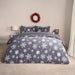 Snowflake Teddy Fleece Duvet Cover Bedding Set Winter Christmas Quilt Bed Soft