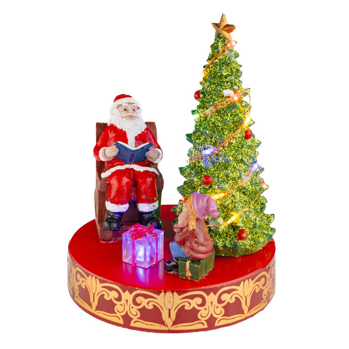 Christmas LED Santa Decoration Light up Xmas Ornament Sitting Figure Home Decor