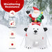Inflatable Christmas Santa Riding Polar Bear with Shaking Head