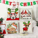 Christmas Pillow Case Cushion Cover Xmas Santa Claus Tree Snow Home Decor 45*45