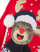 Girl'S Novelty Christmas Jumper Reindeer Knitted Xmas Sweater Top 3D Pom Pom Fur