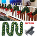 16Ft Christmas Garland with Lights Pre Lit for Door Wreath Stair Fireplace Tree
