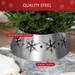 Tree Collar – Silver Steel Snowflake Pattern Stand Cover - Samanta Factory