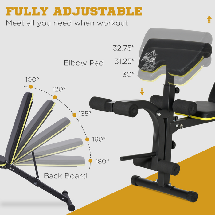 Adjustable Sit-Up & Dumbbell Bench – Multi-Functional Weight Bench for Full-Body Home Workouts