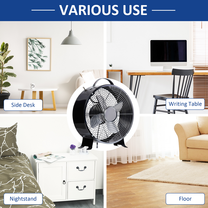 Electric Desk Fan – Compact 2-Speed Cooling with Anti-Slip Feet