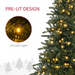 Pre-Lit 6ft Christmas Tree – Warm White LED Lighting - Samanta Factory