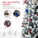 7ft Artificial Christmas Tree – Pre-Decorated with Multi-Coloured Lights - Samanta Factory