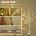 Pre-Lit Birch Tree – 120cm LED Warm White Decorative Light - Samanta Factory