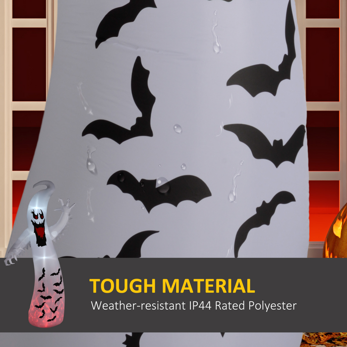 Inflatable Halloween Ghost – LED & Rotating Flame Light Display - Samanta Factory