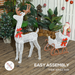 LED Reindeer and Sleigh Set – Warm White Light Display - Samanta Factory