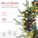 Christmas LED Wreath – Lifelike Pine & Berry Design - Samanta Factory