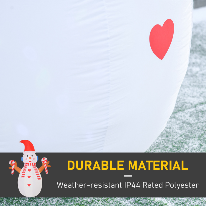 Inflatable Decoration – Snowman with Rotating 3-Colour Light - Samanta Factory