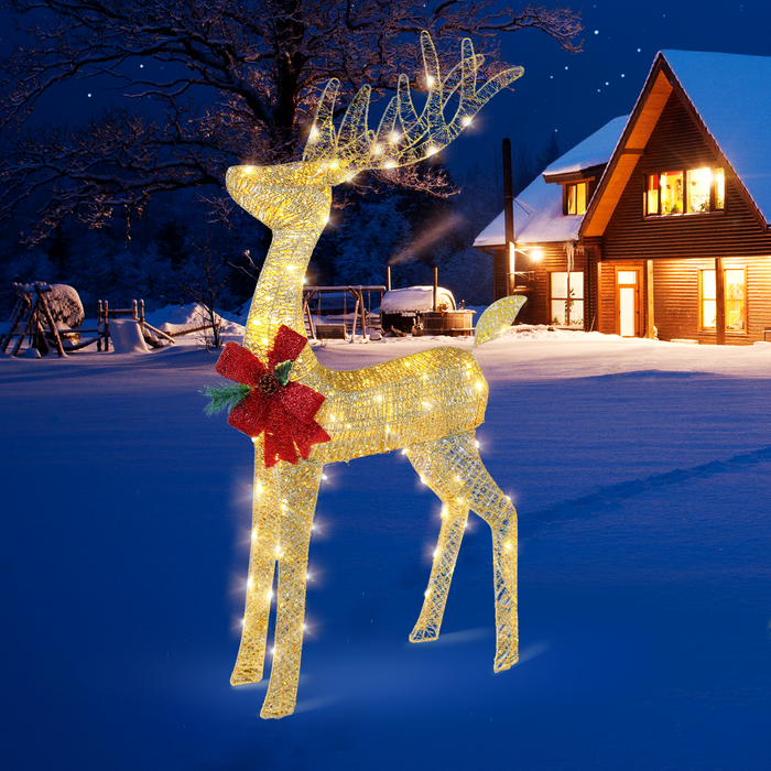 Christmas Reindeer Decoration – Light-Up Outdoor Festive Display - Samanta Factory