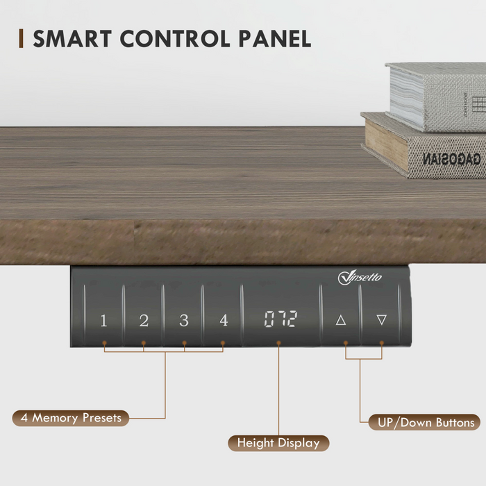 Electric Sit-Stand Desk – Height Adjustable with Memory Presets & Collision Protection