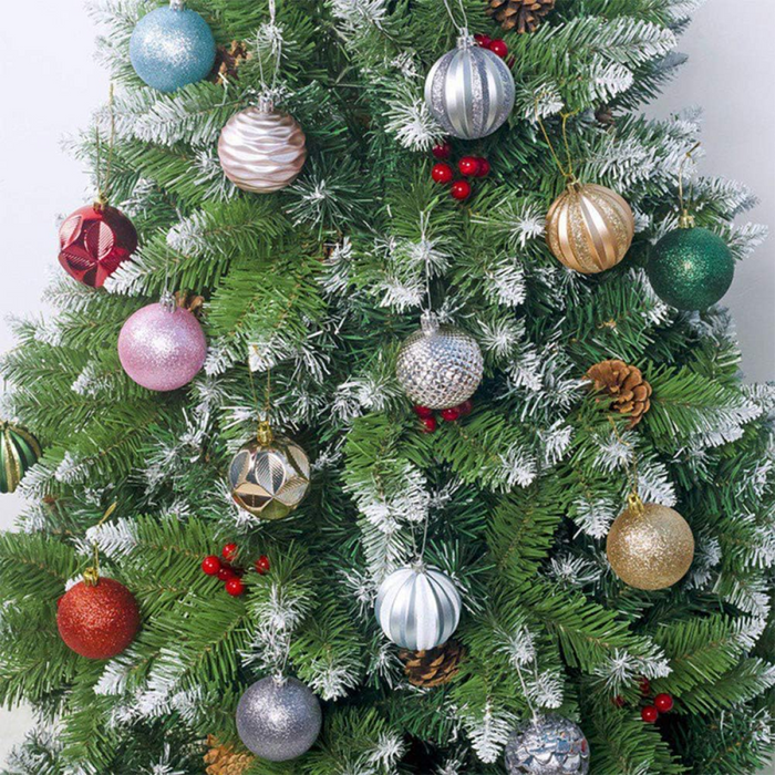 Christmas Baubles 60mm Christmas Tree Decoration Ornaments Pendants 12pcs Shatterproof Balls Large Hanging Ball - Samanta Factory