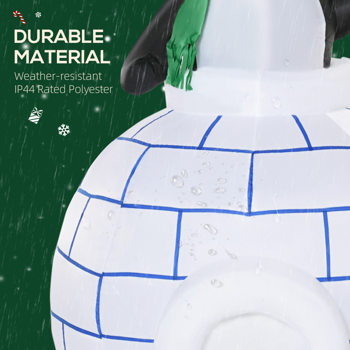 Christmas Inflatable 5ft LED Penguin Ice House – Outdoor Holiday Decor - Samanta Factory