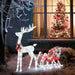 Lighted Christmas Reindeer & Sleigh – 4ft Outdoor LED Decor - Samanta Factory