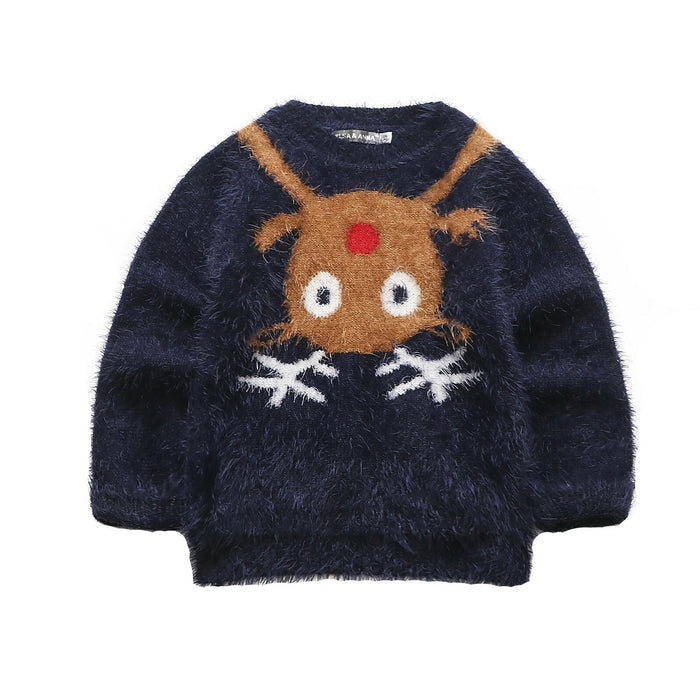 ELSA & ANNA UK Unisex Children Christmas Jumper Boys Girls Jumpers Sweater BLU12