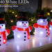 Christow Acrylic LED Snowman Small Christmas Decorations Indoor Outdoor 5Pc Set