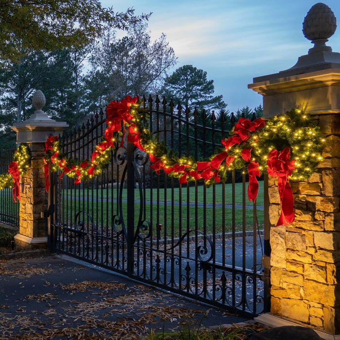 16Ft Christmas Garland with Lights Pre Lit for Door Wreath Stair Fireplace Tree