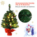 2FT 60Cm PVC Artificial Christmas Tree with LED Lights