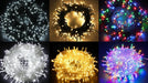 100-2000 LED String Fairy Lights Mains Plug in Outdoor Christmas Tree Home Decor