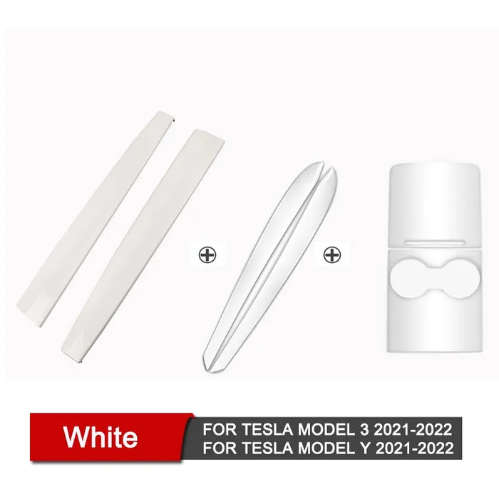 Dashboard Cover for Tesla Model 3 Y Car Door Trim Center Console Carbon Fiber ABS Stickers Interior Accessories 2017-2021 2022