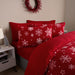 Snowflake Teddy Fleece Duvet Cover Bedding Set Winter Christmas Quilt Bed Soft