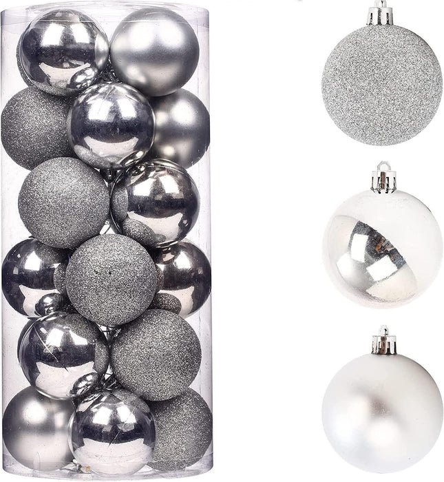 Christmas Baubles Hanging Decoration Shiny Glitter Balls Xmas Tree Ornament 50Mm