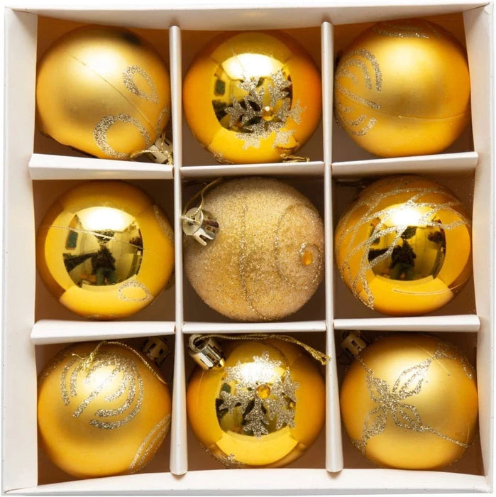 Christmas Baubles 9 X 6Cm Glitter Luxury Premium Tree Decorations Xmas Decor