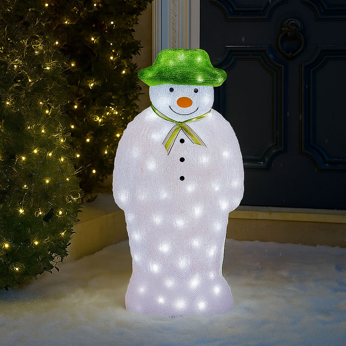 Neo Snowman Snow Dog LED Light up Acrylic Christmas Festive Decoration Outdoor