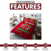 Xmas Duvet Quilt Cover Pillowcase Soft Reversible Printed Bedding Set All Size