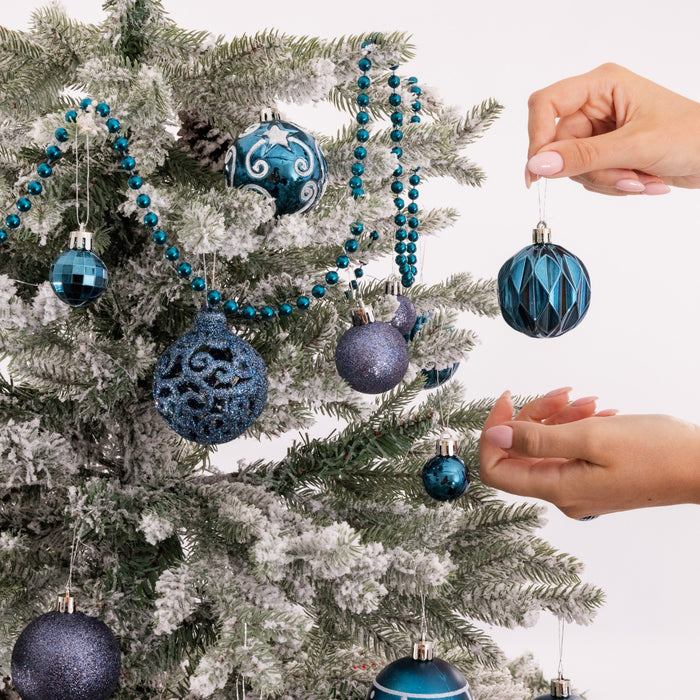 100 Christmas Baubles Tree Hanging Balls Xmas Party Beads Ornament Mixed Sizes