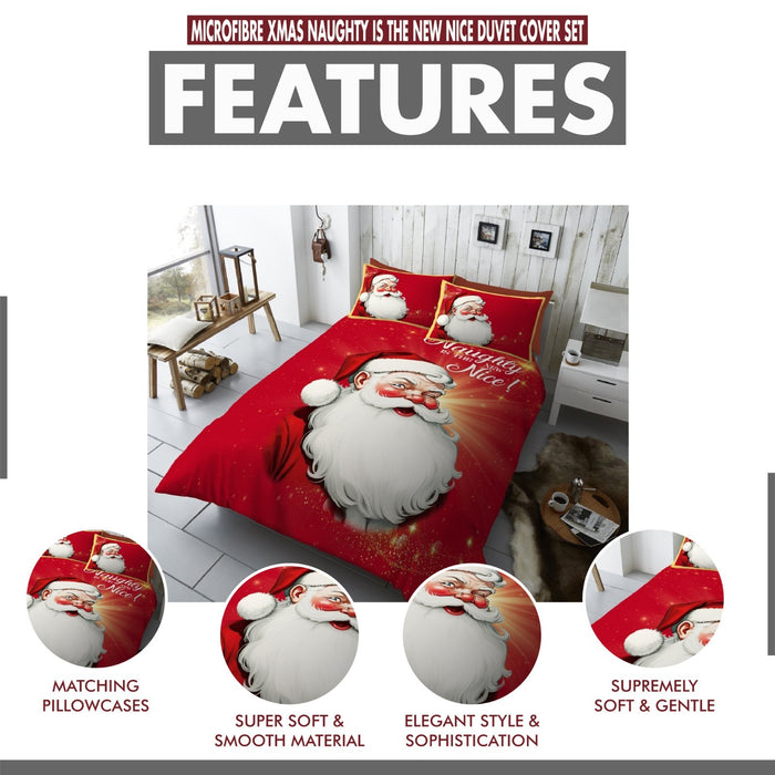 Xmas Duvet Quilt Cover Pillowcase Soft Reversible Printed Bedding Set All Size