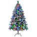 Pre-Lit Artificial Christmas Tree with 11 Lighting Modes and 350 LED Lights