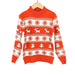 Kids Christmas Jumper Xmas Girls Boys Retro Red Aztec Reindeer Winter Sweater