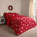 Snowflake Teddy Fleece Duvet Cover Bedding Set Winter Christmas Quilt Bed Soft